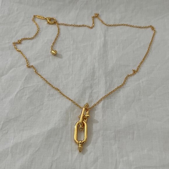 Tiffany & Co 18k Gold Horseshoe Clasp Rivet Necklace - Picture 1 of 8